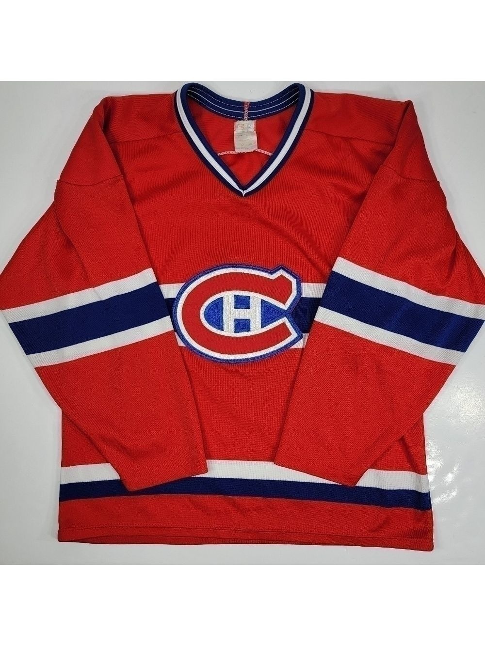 Montreal Canadiens Vintage NHL CCM Hockey Jersey Medium M Made In Canada  Red